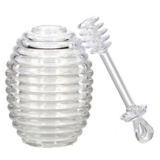 Kozarec za shranjevanje medu z žličko PANJ 200 ml
